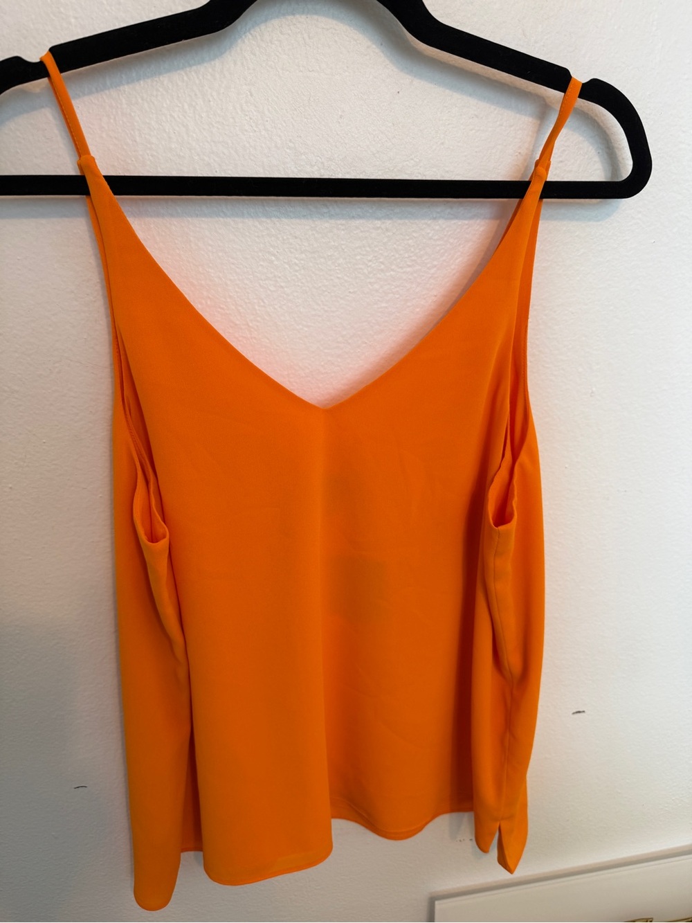 Topshop Bright Orange V-Neck Spaghetti Strap Camisole